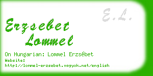 erzsebet lommel business card